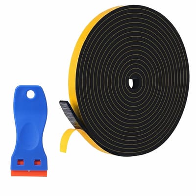 Duurzame EPDM Lijmtape 6 x 3 mm x 5 m voor Afdichting, Geluidsisolatie en Warmtebescherming voor Deuren en Ramen