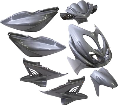 Plaatset Yamaha Aerox tot bj. 2014 9 delig antraciet glans