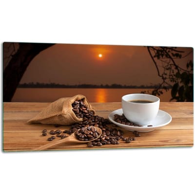 TMK ArtDeko Serie - Glazen Snijplank - 52x30cm - Inductiekookplaat Bescherming - Kleurige Motief