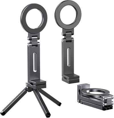 Draagbare magnetische smartphone tripod, opvouwbare houder voor stabiliteit en veelzijdigheid