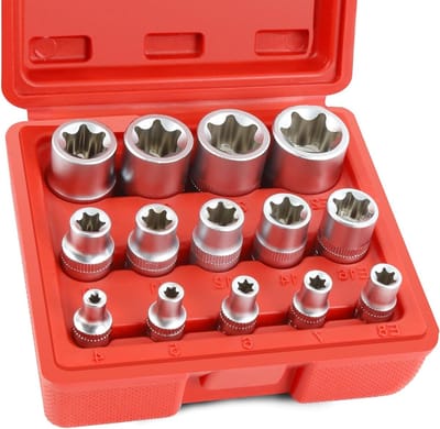 Set van 14 E-Torx Steeksleutels E4 - E24