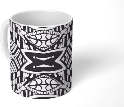 Mok - Koffiemok - Patronen - Contrast - Geometrisch - Mokken - 350 ML - Beker - Koffiemokken - Theemok