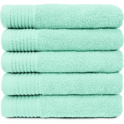 The One Badhanddoek Deluxe - 70x140 cm - Set van 5 - 550 g/m² - 100% Gekamd Katoen - Hotelkwaliteit - Mint
