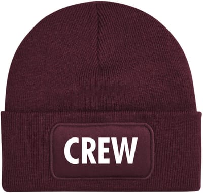 Wintermuts Burgundy | wit - Crew - soBAD. | Unisex | Skimuts | Muts | Kou | met grappige tekst | Winter | Beanie | Bordeaux rood