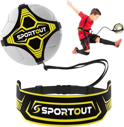 Voetbal Trainingsaccessoire Solotrainer voor Trappen en Kicks - Geschikt voor Voetbal, Volleybal en Rugby