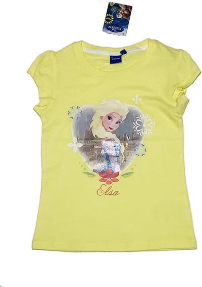 Frozen T Shirt Elsa geel 5 jaar