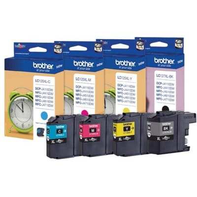 Brother LC-125XL-127XL - Inktcartridge / Cyaan / Magenta / Geel / Hoge Capaciteit