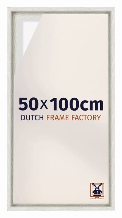 Baklijst 50x100 cm - White Wash - Geschikt voor Canvasdoek - MDF Baklijst Lausanne