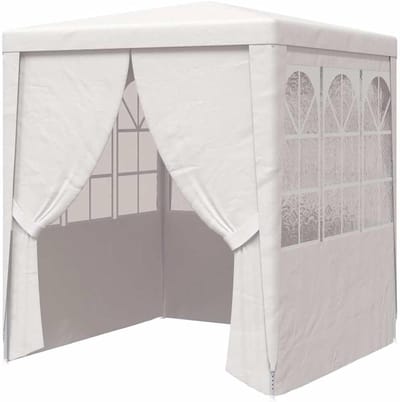 Partytent met Zijwanden - Tuintent Paviljoen - Feestelijke Bijeenkomsten - Zijwanden met Ramen - 2x2 meter - Wit