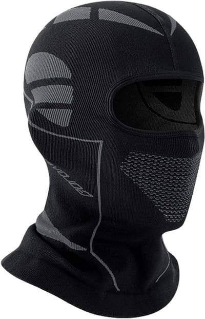 Balaclava voor winterse outdoor activiteiten zoals fietsen, skiën en wandelen, zwart, maat 30-70