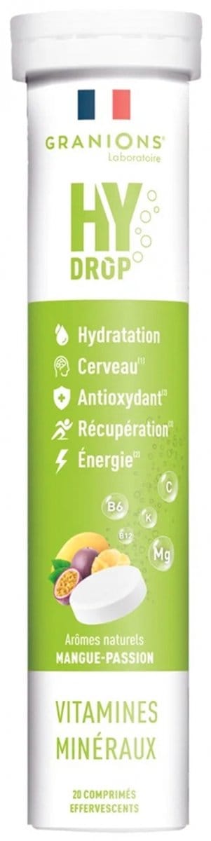 Granions HyDrop Vitaminen Mineralen 20 Bruistabletten (Smaak : Mango-Passie)