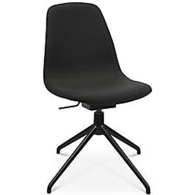 Conferentiestoel Topstar Sitness Life 1.1, draaibaar/zitting in hoogte verstelbaar, zonder armleuningen, B 460 x D 390 x H 450-480 mm, 4-poots onderstel, matzwart aluminium & stof, zwart