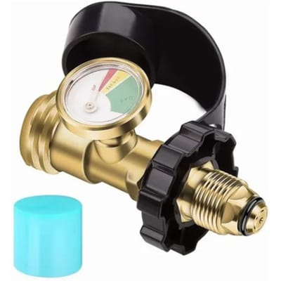 Adaptateur de Remplissage de Bouteille de Gaz Filetage POL vers QCC avec Manomètre Connecteur Réducteur de Pression d'Air