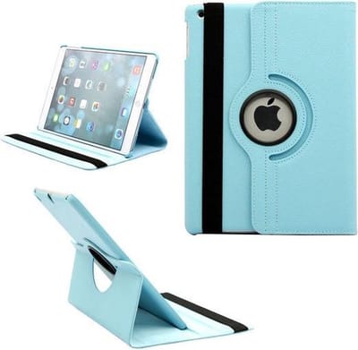 Geschikt voor iPad Pro 10.5(2017) kunstleder tablethoes 360° draaibare bookcase turquoise