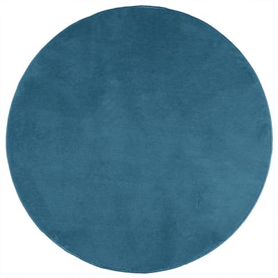 vidaXL - Vloerkleed - OVIEDO - laagpolig - Ø - 200 - cm - turquoise
