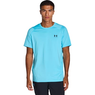 Under Armour Hg Fitted T-shirts Heren - Blauw - Maat L
