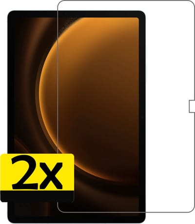 Screenprotector - Geschikt voor Samsung Galaxy Tab S9 FE Plus - 2 Stuks - Extra Sterk - Beschermglas - Gehard Glas - Tempered Glass - Screen Protector