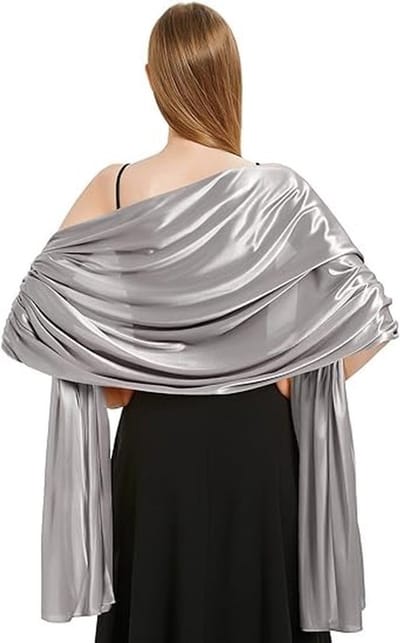 Dailygoods- Damessjaal 200 x 70 cm - Elegante Stola - Satijnen Dames Sjaal - Slijtvast en Duurzaam - Geschikt voor Bruiloften - Temperamentstijl - Avondsjaal