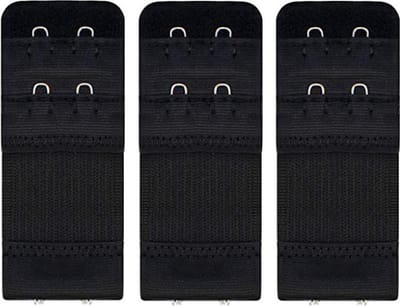 Scoby - 3 BH Verlengstukjes (2 Haaks) - Zwart - Extenders voor Comfortabele Pasvorm - Bra Extenders for Adjustable Fit