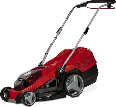 Accu Grasmaaier - Draadloze Grasmaaier - Gazon Onderhoud - 6-Traps Maaihoogte - 43 Cm Maaibreedte - Rood Zwart