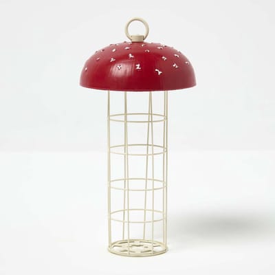 Homescapes Fly Agaric Feeder – Suet Ball Holder om op te hangen