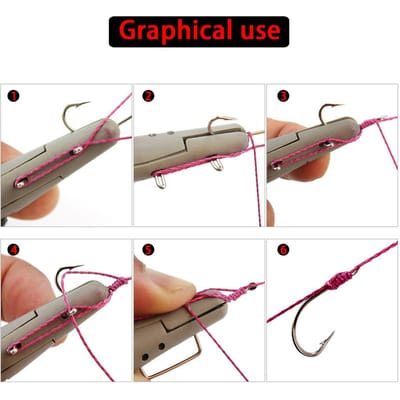 Nagelknoop Snelbindgereedschap Vliegvissen Lijn Haak Bindgereedschap Accessoire gray