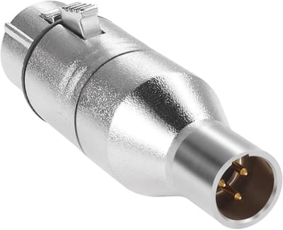 Koptelefoon Adapter - XLR Mini XLR - Audio Signaal Overdracht - Symmetrische Verbinding - 3 Pin - Zilver