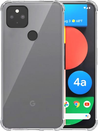 Telefoonhoesje Geschikt voor Google Pixel 4A 5G Transparant - Shockproof TPU Siliconen Case met Stootrand Doorzichtig - Smartphonica geschikt voor Google Pixel 4A 5G