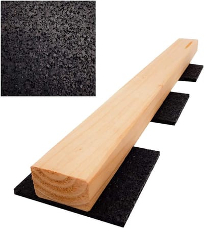 Rubberen terrasonderleggers 90x90mm - Antislip, Waterdicht en Weerbestendig - Bouwbescherming voor Terras en Veranda