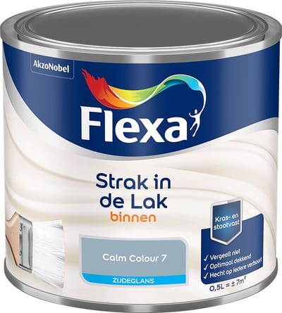 Flexa - Strak In De Lak Binnenlak Zijdeglans - Calm Colour 7 - Mengverf - 500 Ml