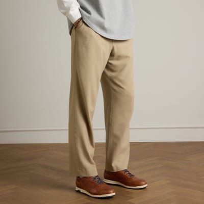 Van Lier - Heren - Cognac leren sneakers - Maat 40