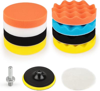 11 stuks Polijstset voor Boormachine - Polijstschijven - 125mm - M10 - Polijstmachine - Krassen Verwijderen