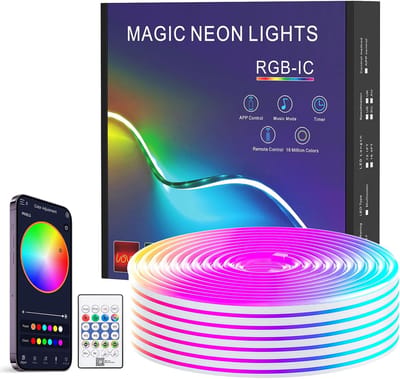 Neon LED Strip 4M IP67 Waterdicht met Muzieksynchronisatie en App Controle