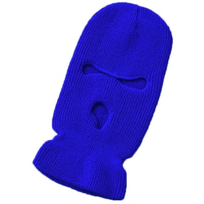 Chapeau Tricoté Trois Trous à Couverture Intégrale Mise à Jour pour Hommes et Femmes Chapeau Masque Bonnet Balaclava Tactique Militaire CS Hiver Chaud Vélo Casquettes Unisexes saphir