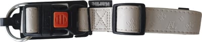 KARLIE Art Leather Plus Halsband / Hondenhalsband - Synthetisch leder - Wit - L - Breedte 25 mm - Nekomtrek 45 - 65 cm (GELIEVE ALVORENS BESTELLEN OPMETEN)