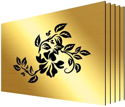 Graveerplaten Kunststof - Blanco Bordjes - Veiligheidsborden Maken - Tweekleurig ABS Materiaal - 30 x 20 cm - Zwart Geborsteld Goud