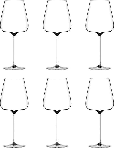 Italesse Etoilé Noir Wijnglazen - Set van 6 - 0,79L - Luxe en Tijdloos Design
