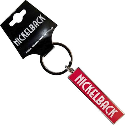 Nickelback - Logo Sleutelhanger - Rood/Wit