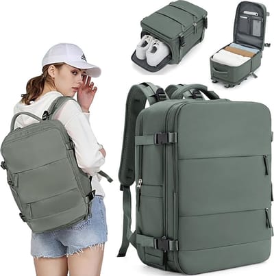 Handbagage Tas - Rugzak Dames - Schooltas Heren - Schooltassen Jongen en Meisje - Groen