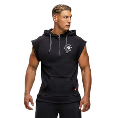 Gorilla Wear Huntley Mouwloze Hoodie - Zwart - L