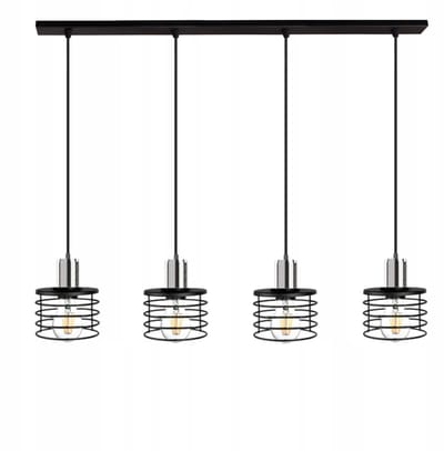 Moderne Hanglamp BALI 60-11 LED Zwart - 4xE27