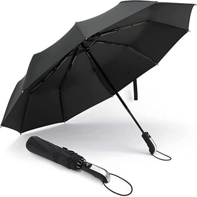 TOVBMUP Opvouwbare paraplu - Windbestendige regenscherm - Compacte automatische paraplu met 10 ribben - Geschikt voor 1-2 personen - Nylon baldakijn - Diameter 105cm - Lichtgewicht en sterk