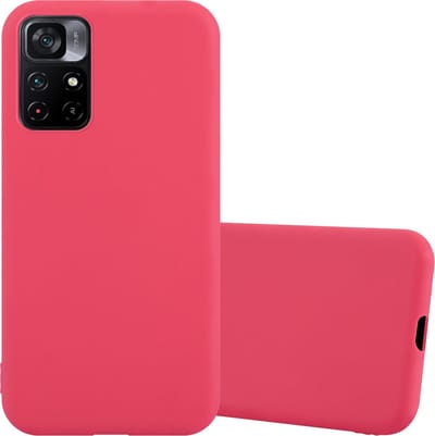 Cadorabo Hoesje geschikt voor Xiaomi POCO M4 PRO 5G in CANDY ROOD - Beschermhoes gemaakt van flexibel TPU silicone Case Cover