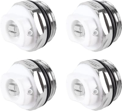 Set van 4 automatische ontluchtingsventielen voor BSP radiatoren - Compacte 1/2 inch snelinstallatie, ideaal voor verwarming en energie-efficiëntie