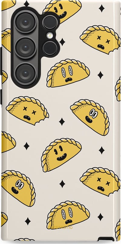 Casetastic Hoesje Geschikt voor Samsung S23 Ultra - Stijlvolle Beschermende Duo-layer Case - Pastei gerei
