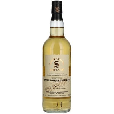 Ondertekenaar Vintage Signatory Vintage 100 Proof Edition CAMERONBRIDGE 12 Years Old Single Grain #1 2012 57,1% Vol. 0,7l