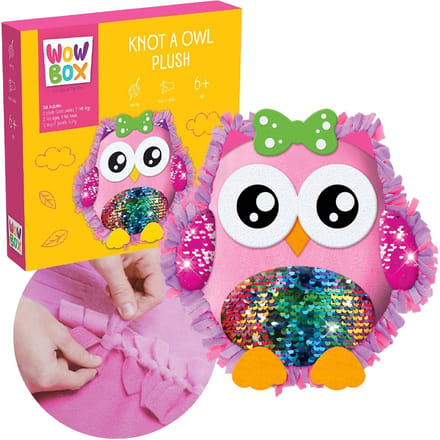 Wow Box Uil Creatieve kit Kussen met pailletten DIY