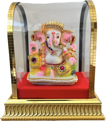 N3 Collecties Multi Kleur Ganesha Beeld In Glas