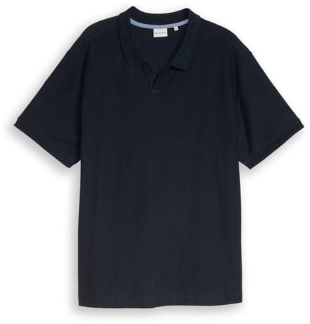 Tom Tailor - Plus Size - Poloshirt met ottomanstructuur - Maat 2XL - sky captain blue