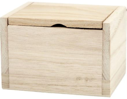 CC Houten Doos Klapdeksel 10x8,2x6,7 cm